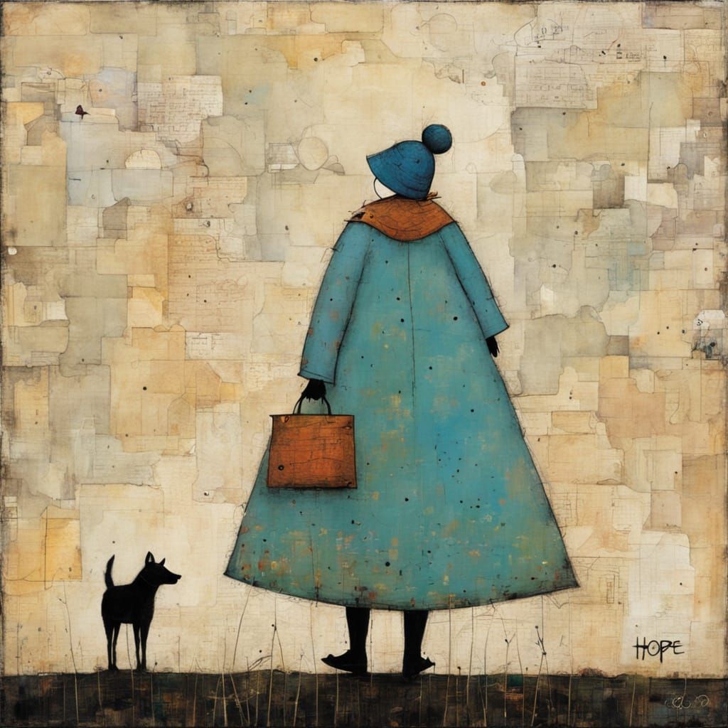 A Vintage-Inspired Oil Painting of a Couple Holding Hands