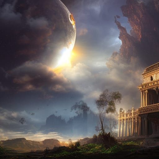 Epic Solar Glow Digital Matte Painting