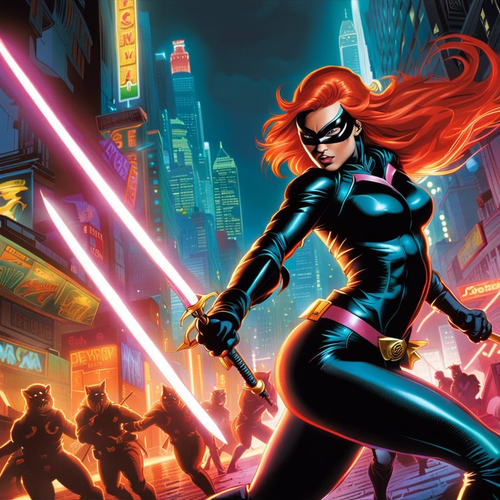 Bad-Luck-Lass Needs Help To Battle The Feline-Ninjas of The Black-Cord-Conspiracy & Capt Cat-Nip Jones! [Issue #4]