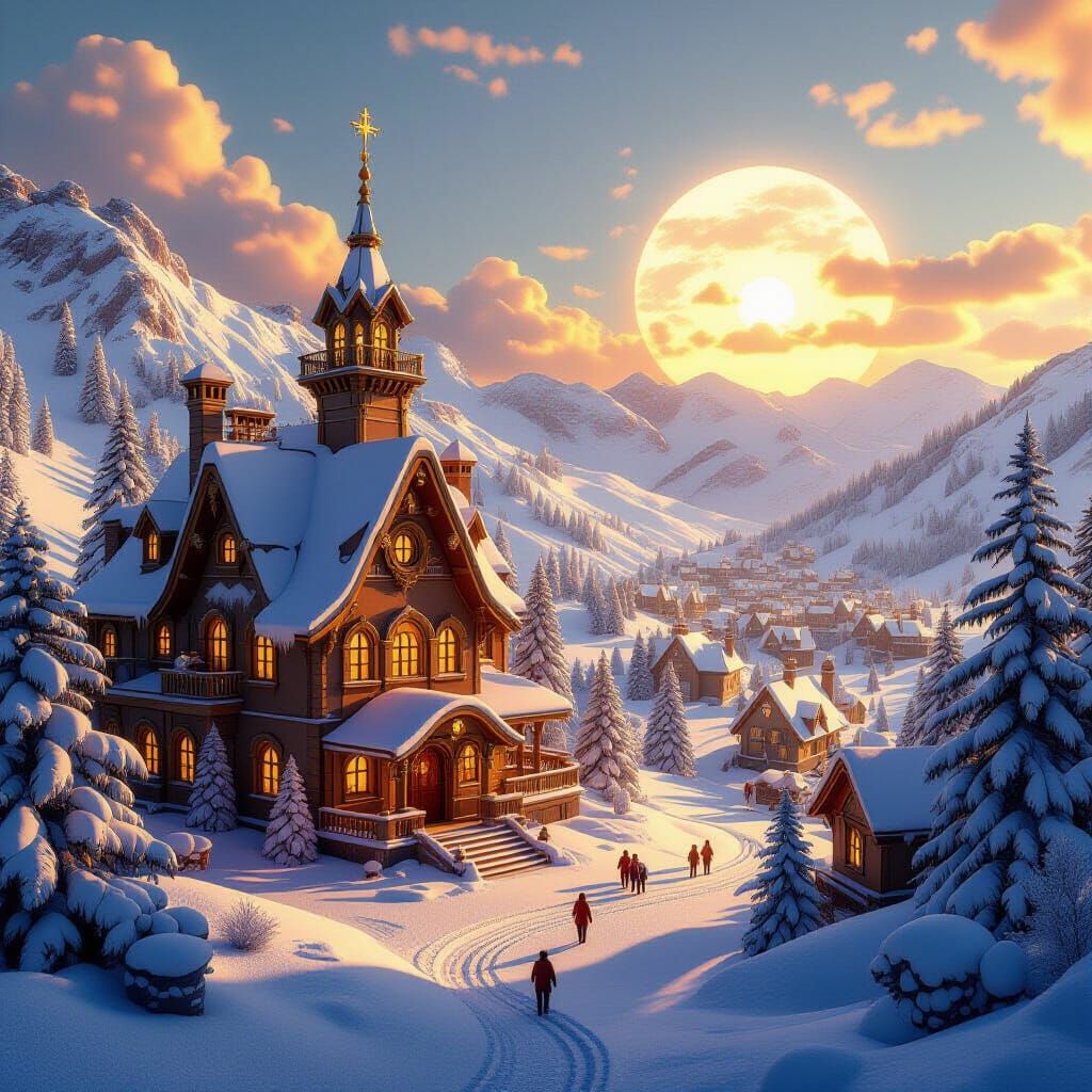 Sunlit Christmas Fantasy Concept Art