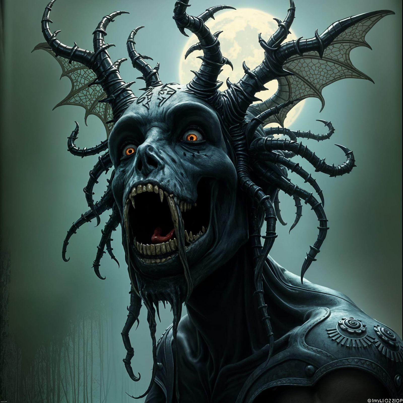 Macabre Fantasy Fusion of Royo and Sorayama Styles