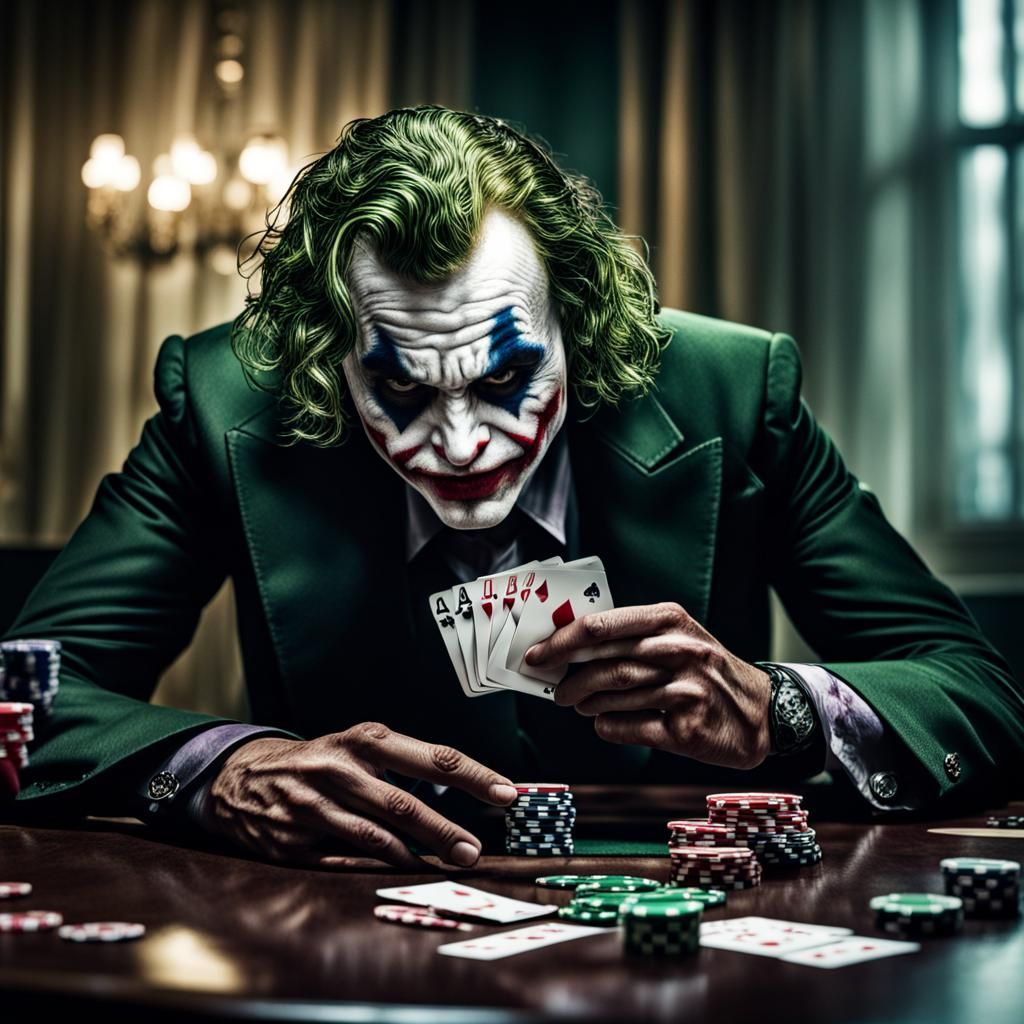Hyperrealistic Joker Plays Poker in Cinematic Detail