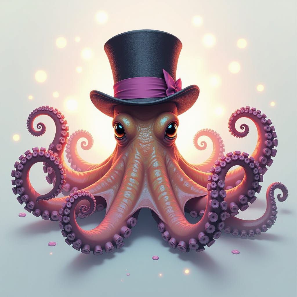 Hypnotic Octopus in Ethereal Light