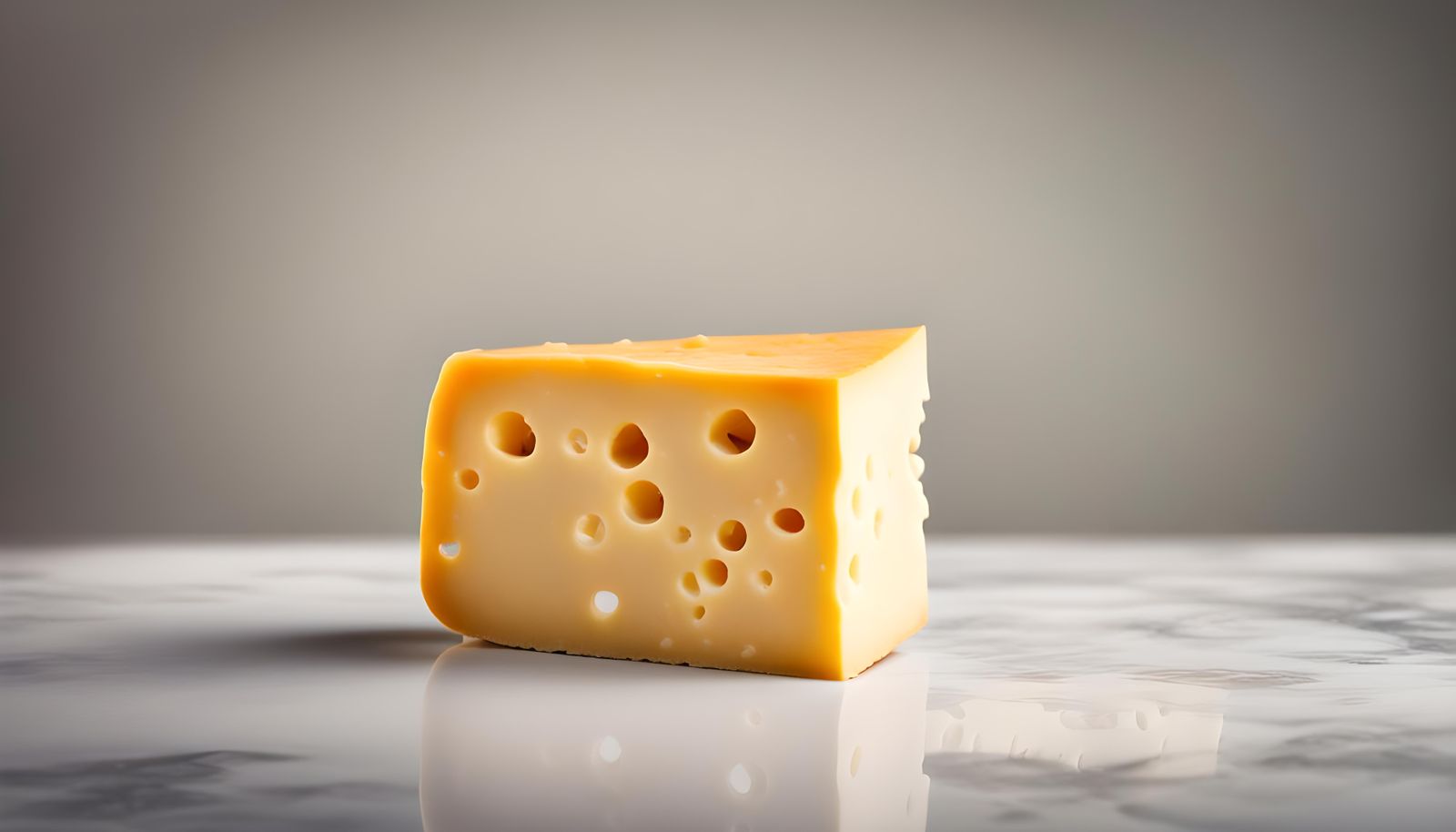 Block of Cheese in Isolated Background