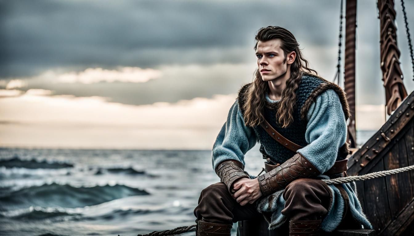 Ivar the Boneless on Viking Longship