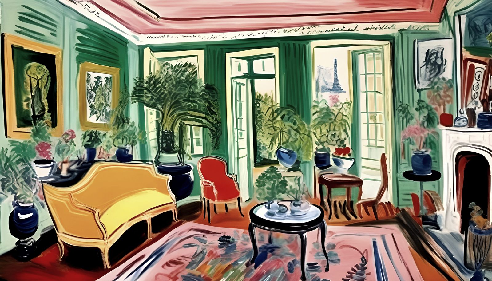 Painting in the style of Raoul Dufy (1877 - 1953).