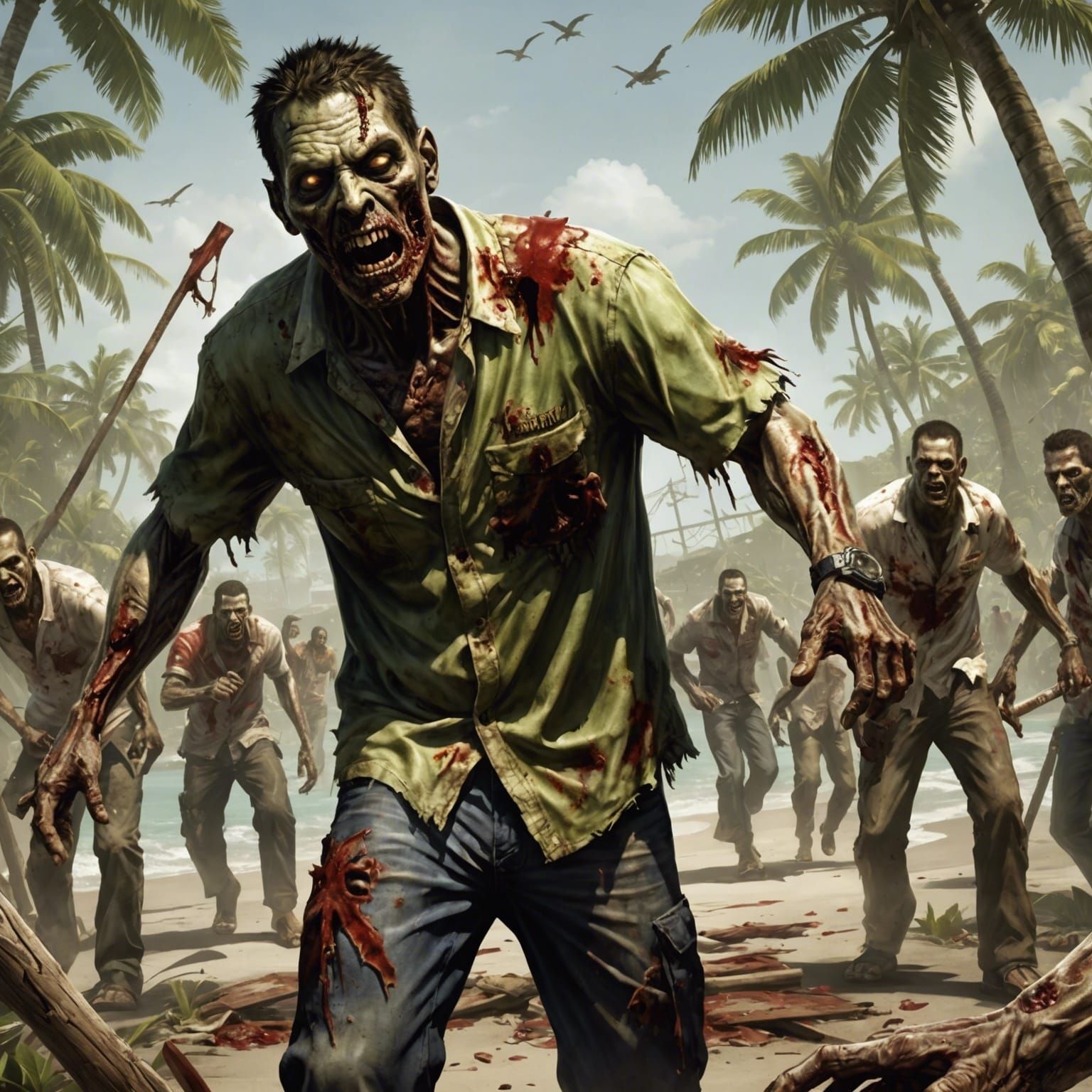 Zombie-Infested Island: A Post-Apocalyptic Nightmare