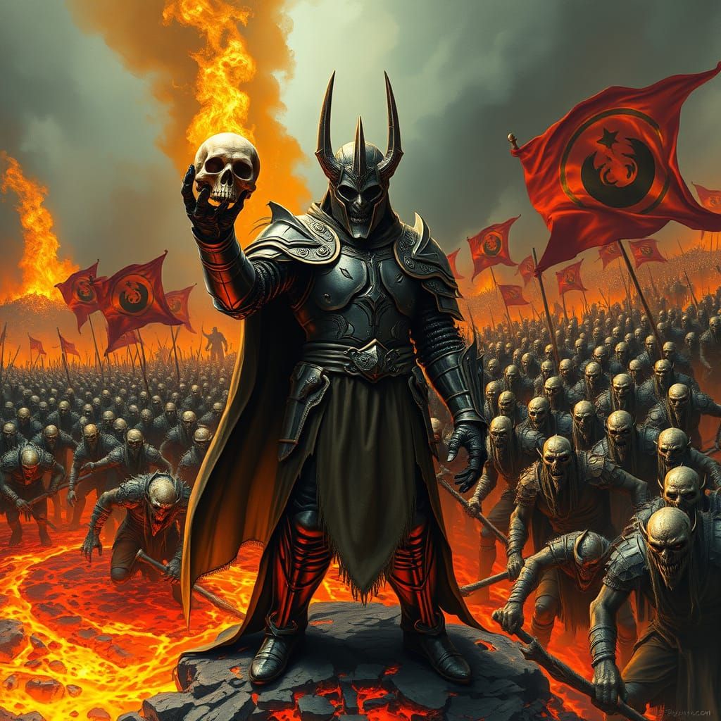 Dark Lord Sauron Conquers Magma Realm with Orc Hordes