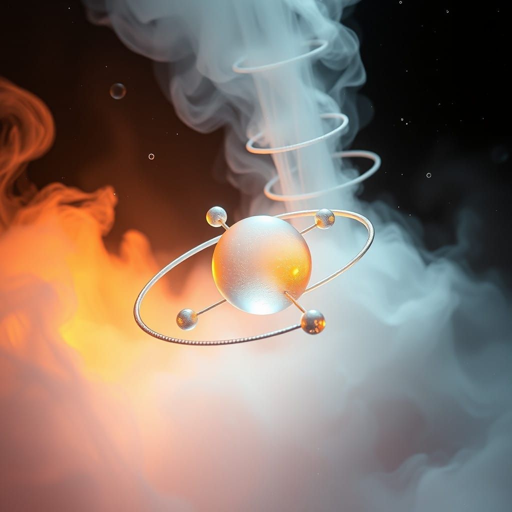 Glowing Molecules in Ethereal Mist