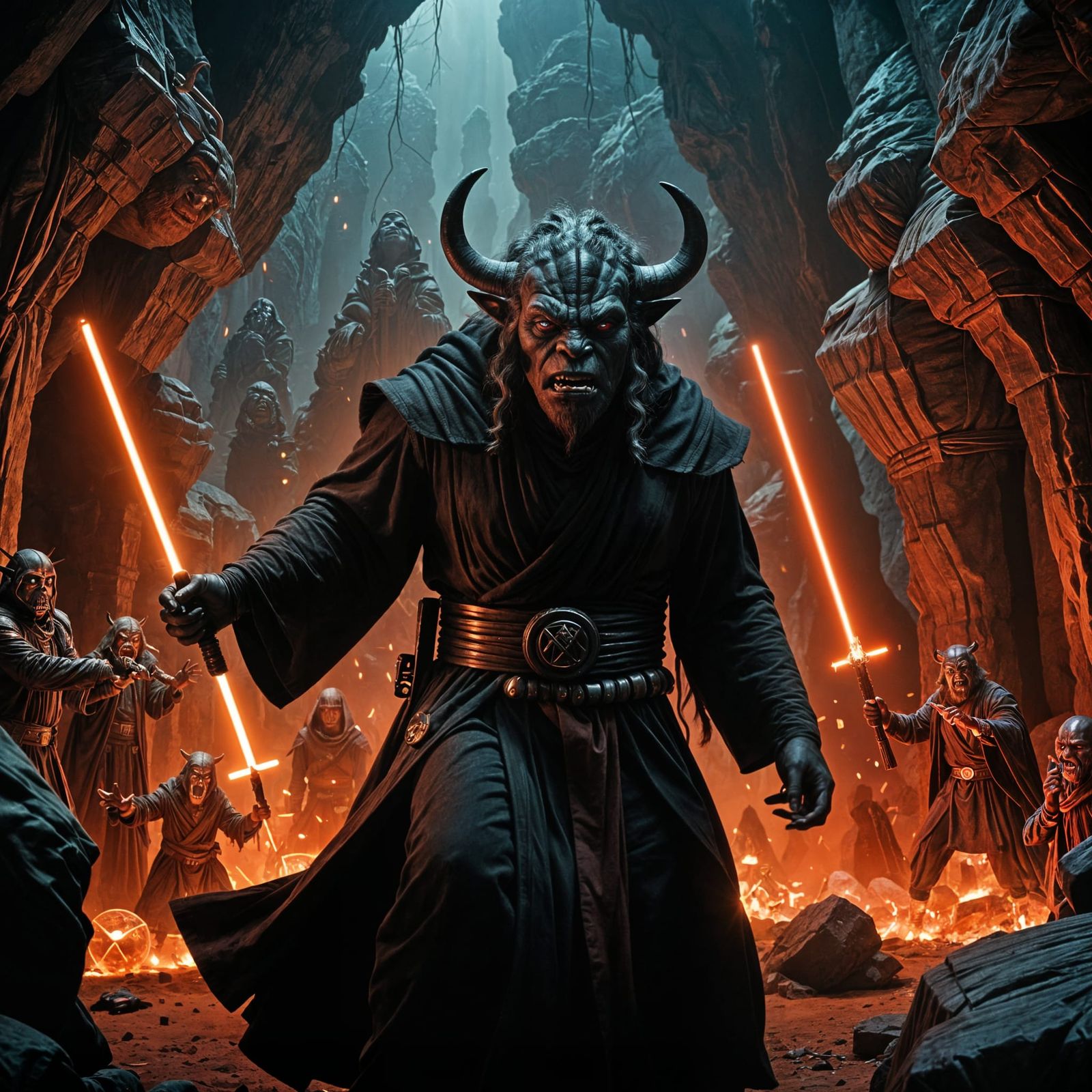 Sinister Sith Sorcerer in Kyber Crystal Cave