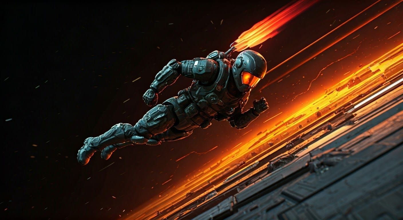 Action Figure in Futuristic Toy Box Packaging