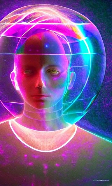 Psychedelic Illustration of Drug Effects on the Mind