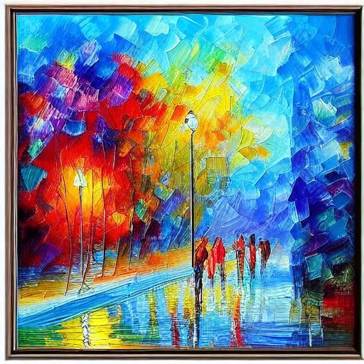 Abstract Water Diamond Painting in Expressionist Style