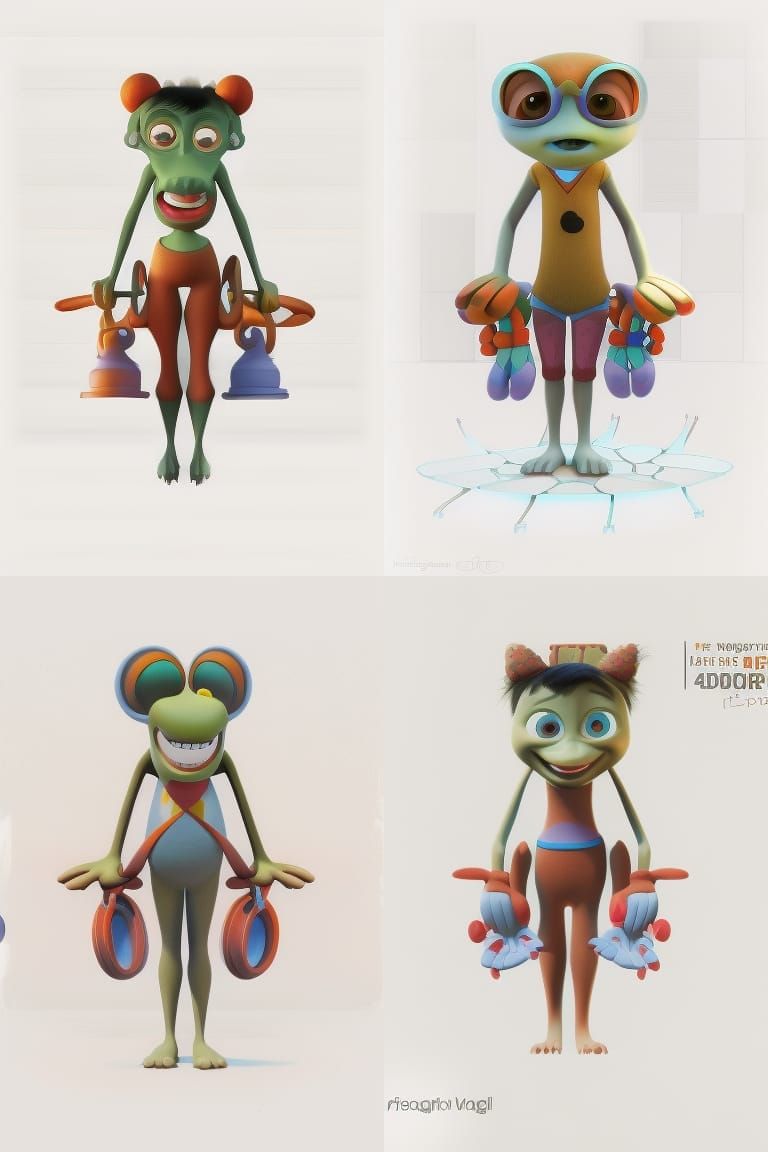 Vibrant 3D Digital Art in Pixar Style