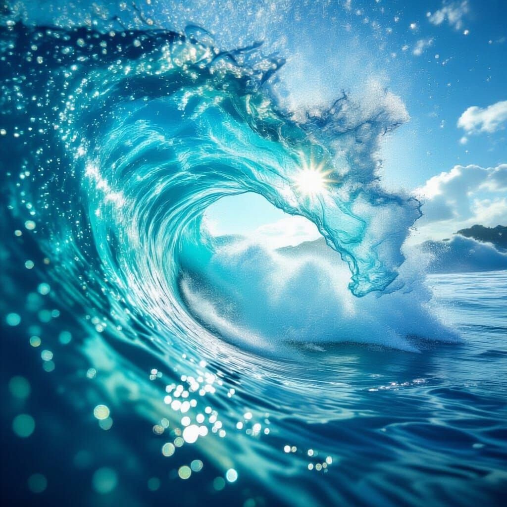 Inside a Hyperrealistic Ocean Wave Barrel