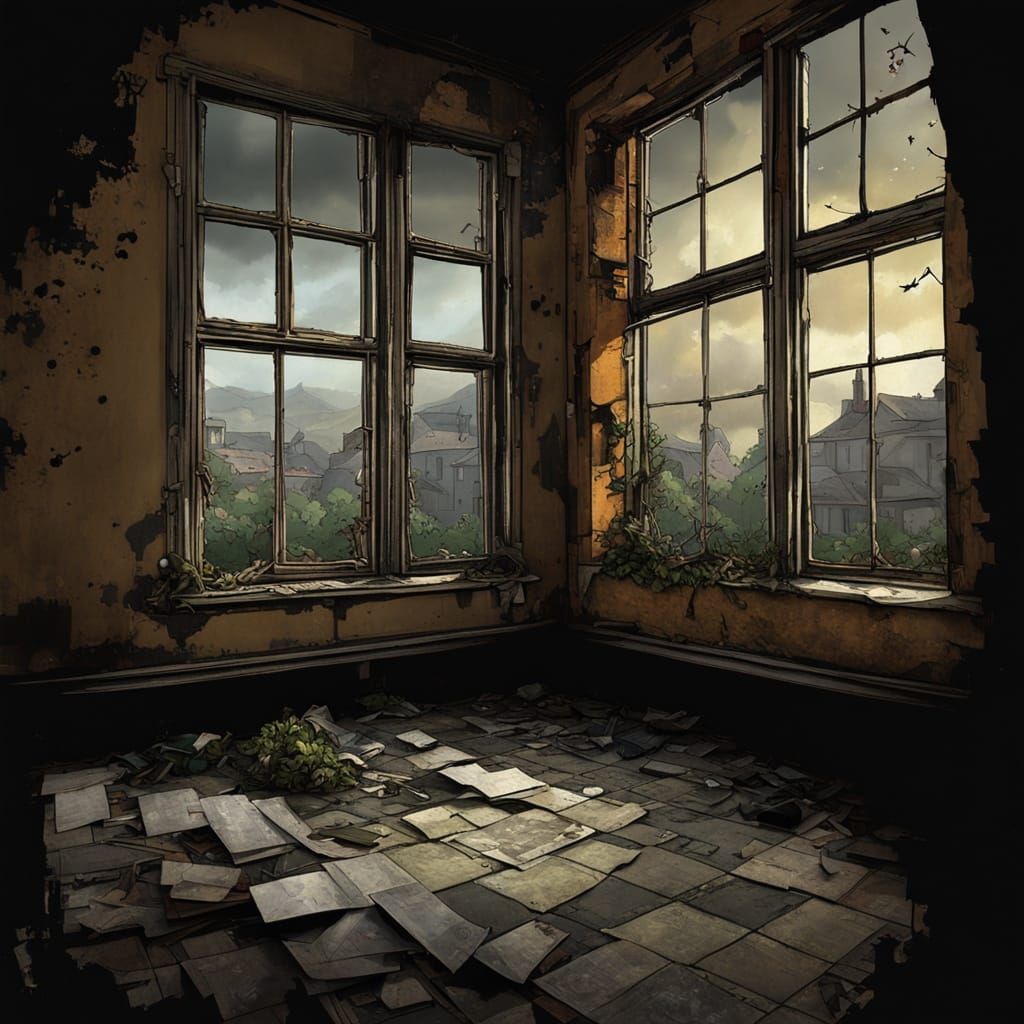 Mysterious Abandoned Manor House on a Hill