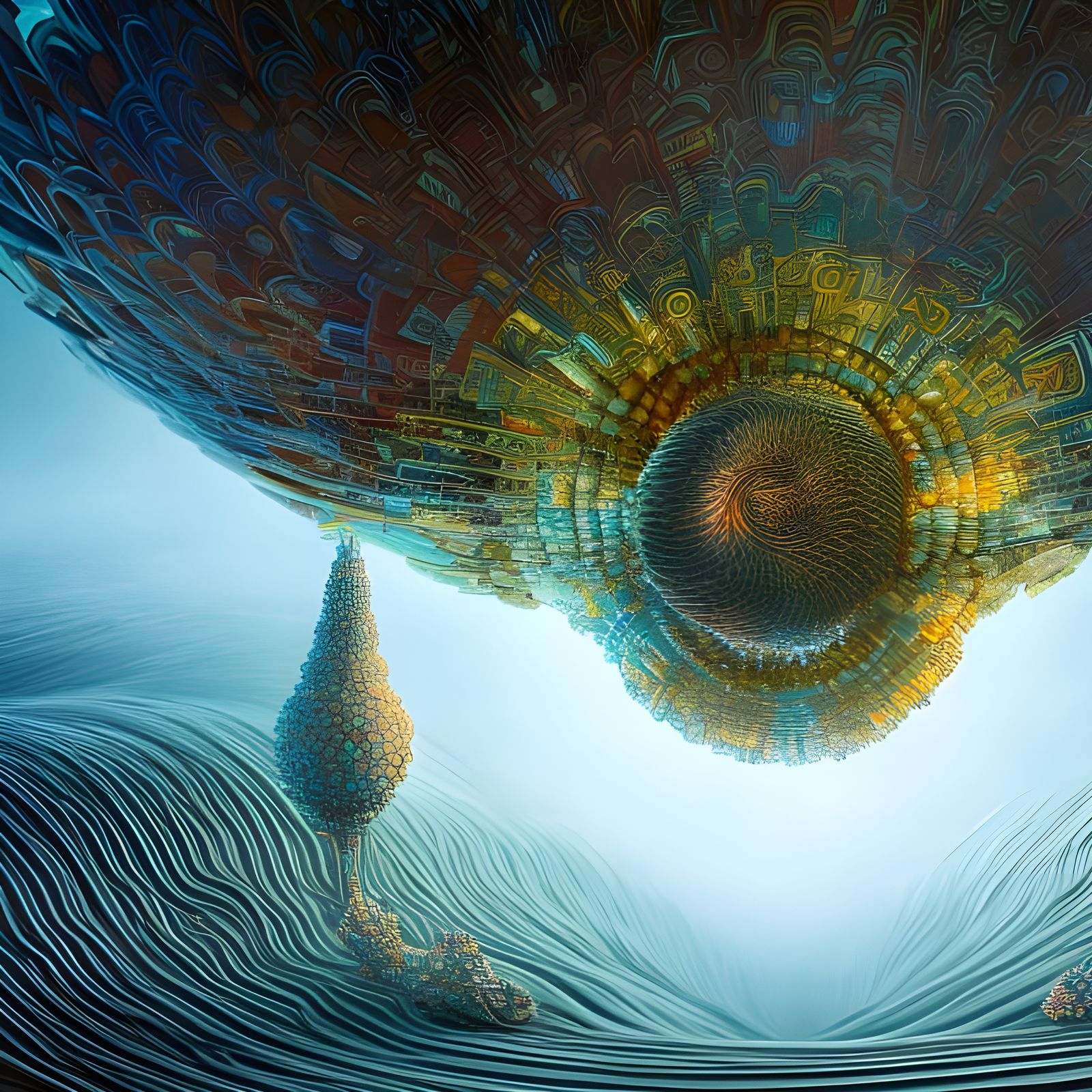 Geometric Abstract in Hyperreal Polychromatic Style