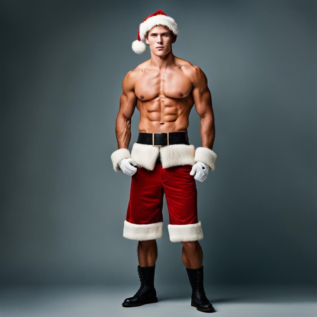Shirtless santa