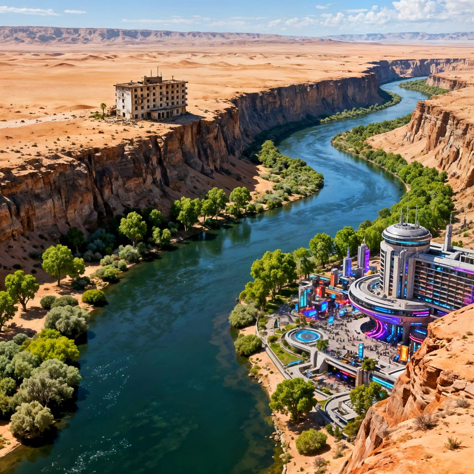 The old and the new hotel