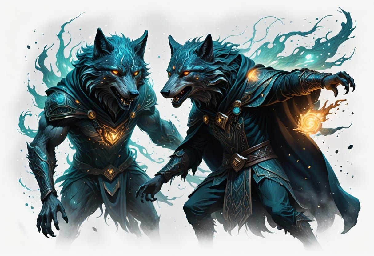 Wood Wolf Spirit Battles Void Phantom