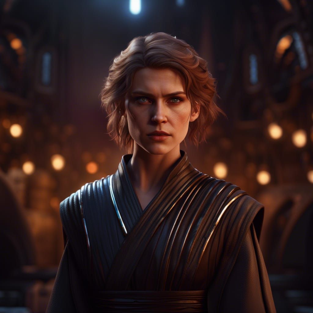 Female Anakin Skywalker: Detailed Matte Painting