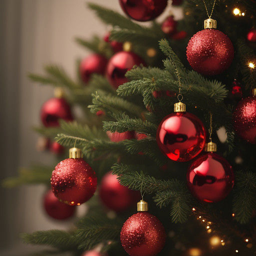 Christmas Tree Radiates Warmth in Soft Afternoon Glow