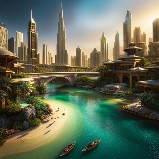 Dubai covered in nature