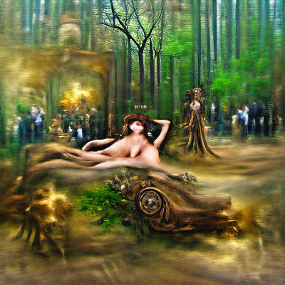 Lush Green Forest Landscape Generated by AI