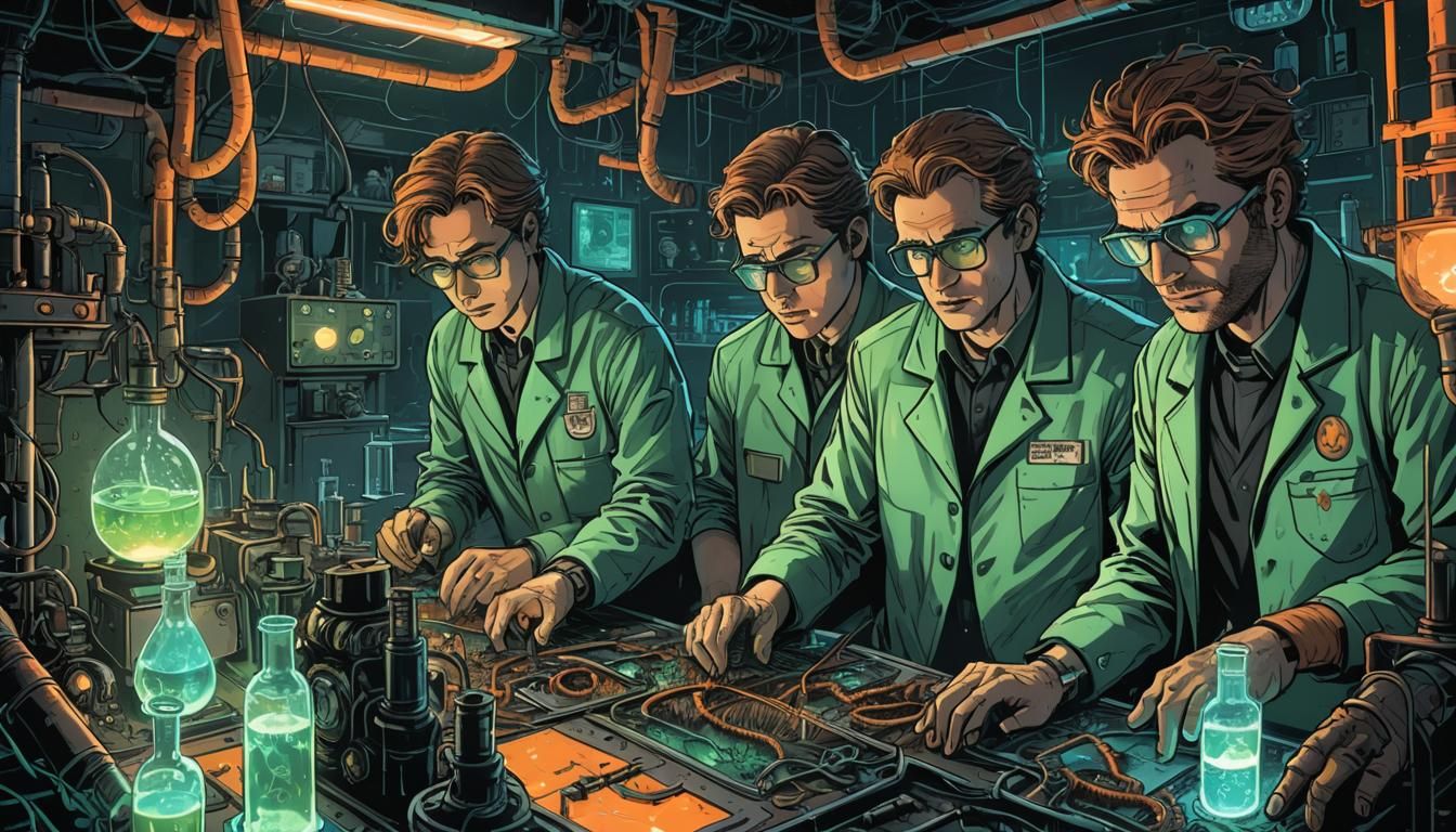 Gritty Comic Book Art: Scientists Turn Into Earthworms