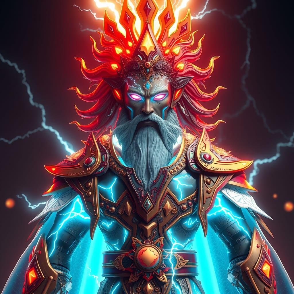 Tishtrya: Iranian Thunder God in Electric 3D Rendering