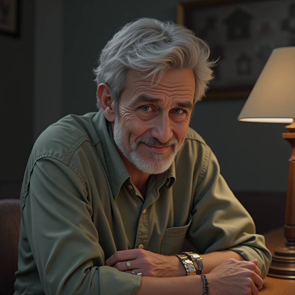 Hazmat Hero in Apocalyptic World: Dramatic Lighting