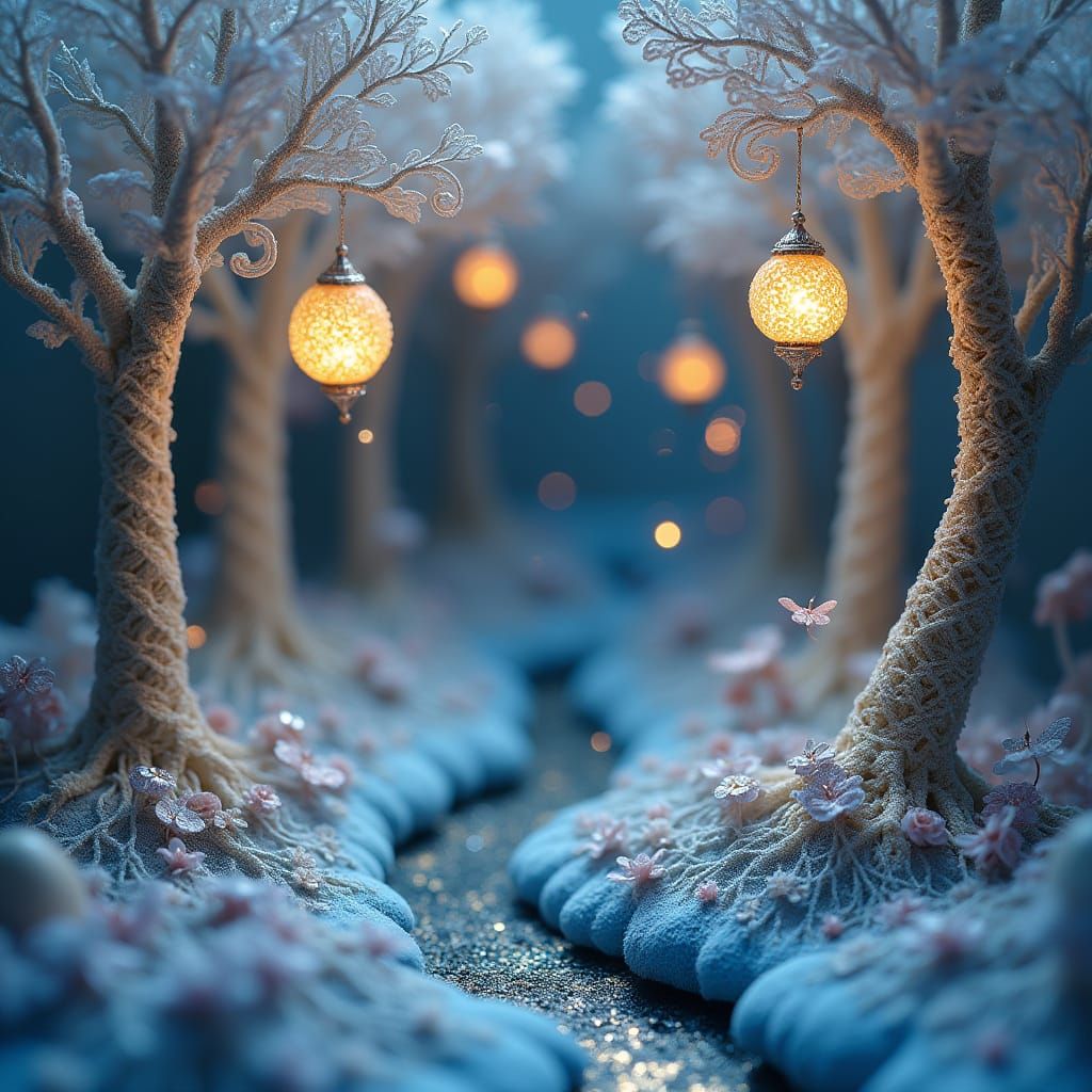 Enchanted Lace Forest: A Miniature World