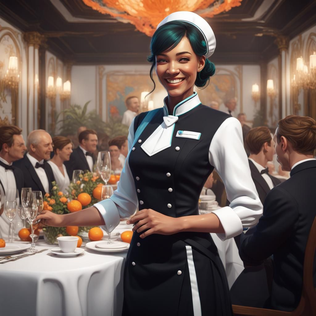 Banquet Hostess with Dynamic Lighting