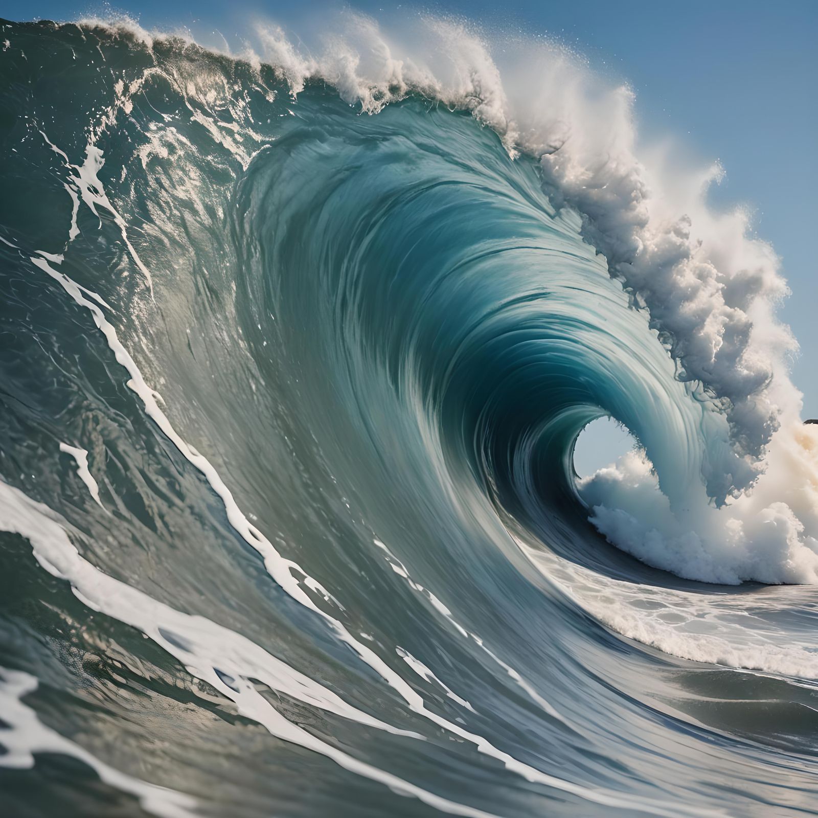 Inside a Giant Wave: Cinematic Ocean View