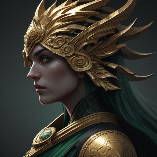 Golden ARQVAR Text on Dark Green Background