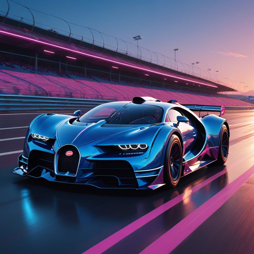 Futuristic Bugatti F1 Race Car Concept Art
