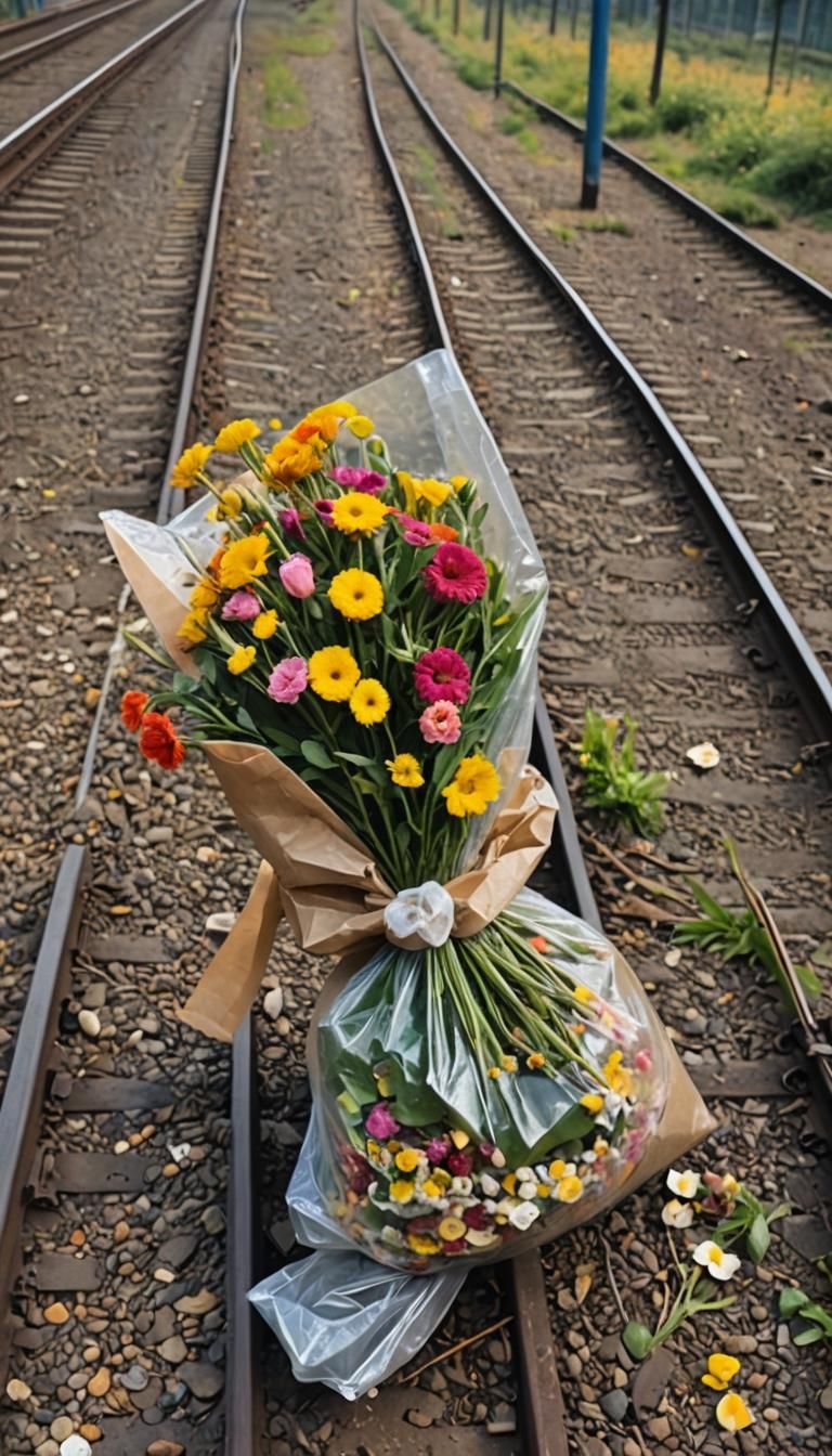 Flowers Thrown From a Train Window