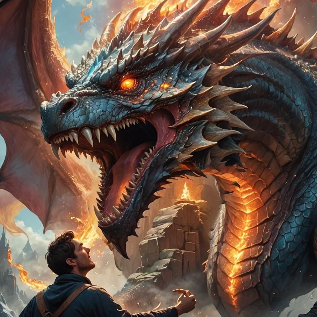 Humorous Dragon Encounter: A Crunchy Snack