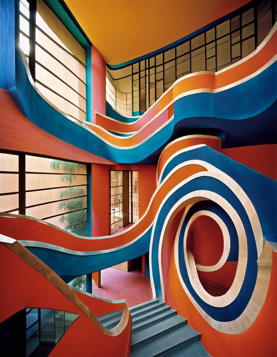 Luis Barragan Inspired House Interior Photograph