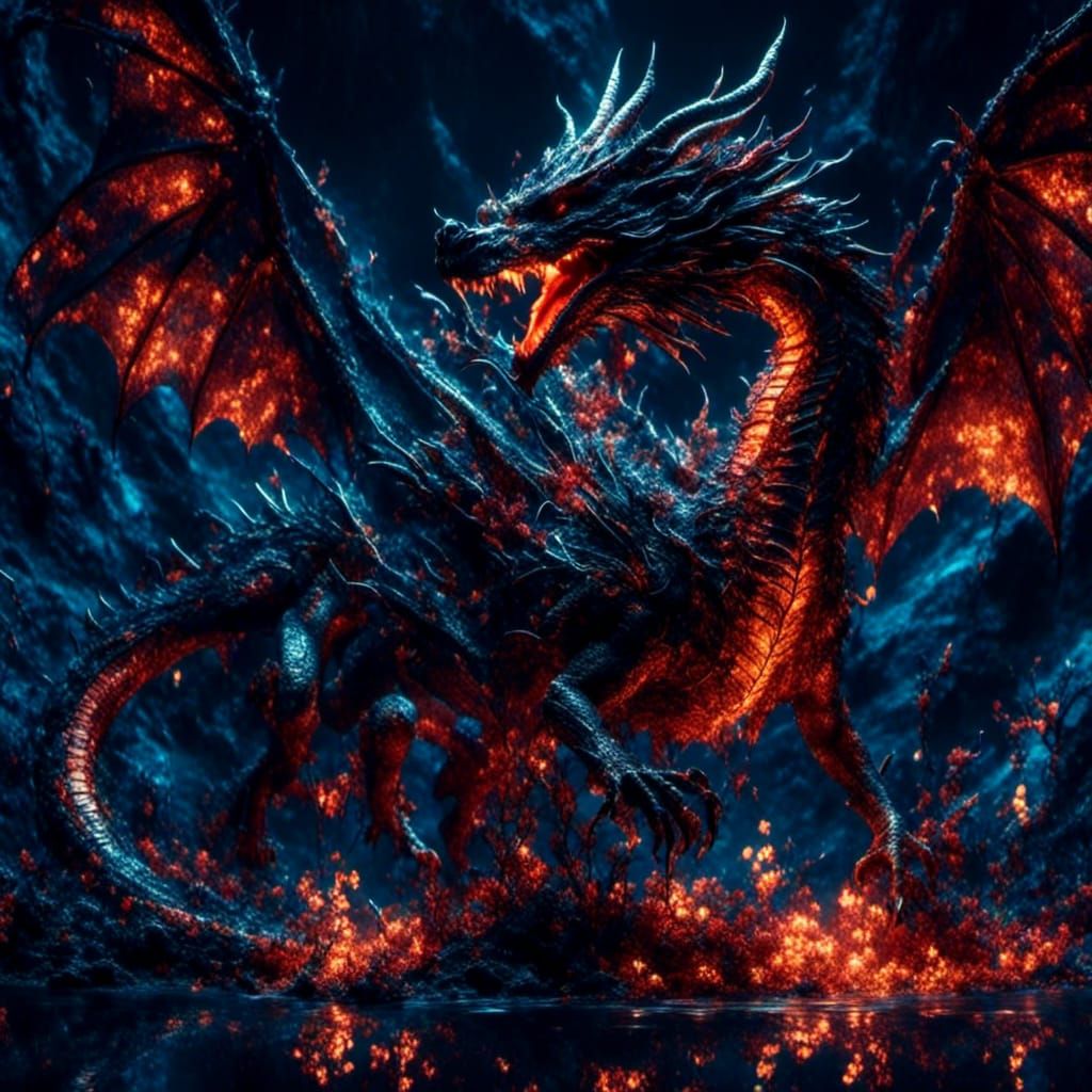 Dragon Night Attack: Fantastical Concept Art