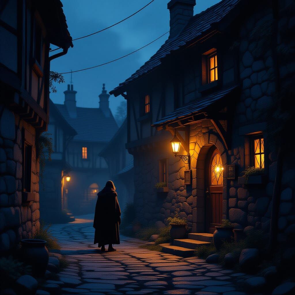 Shadowy Alleyway Dusk Tavern: Lone Shepherd Creature