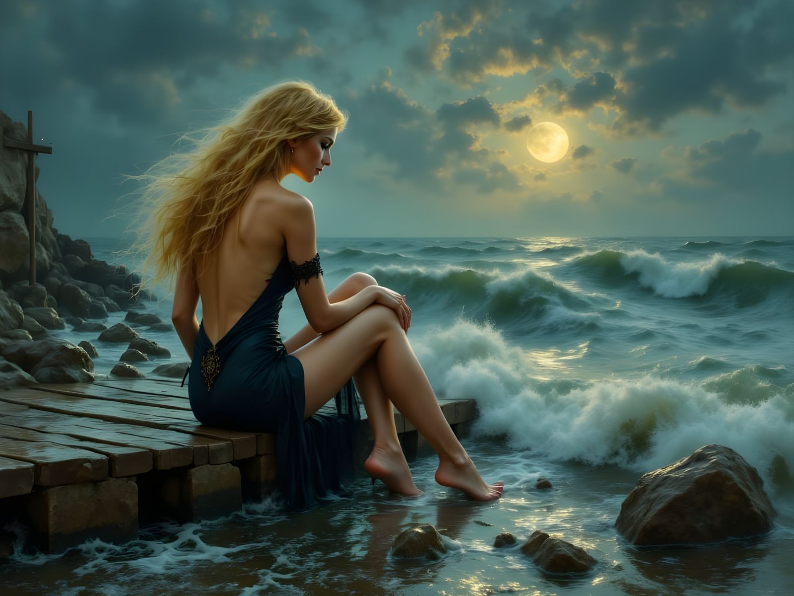 Norse Goddess of Oaths by Roiling Sea