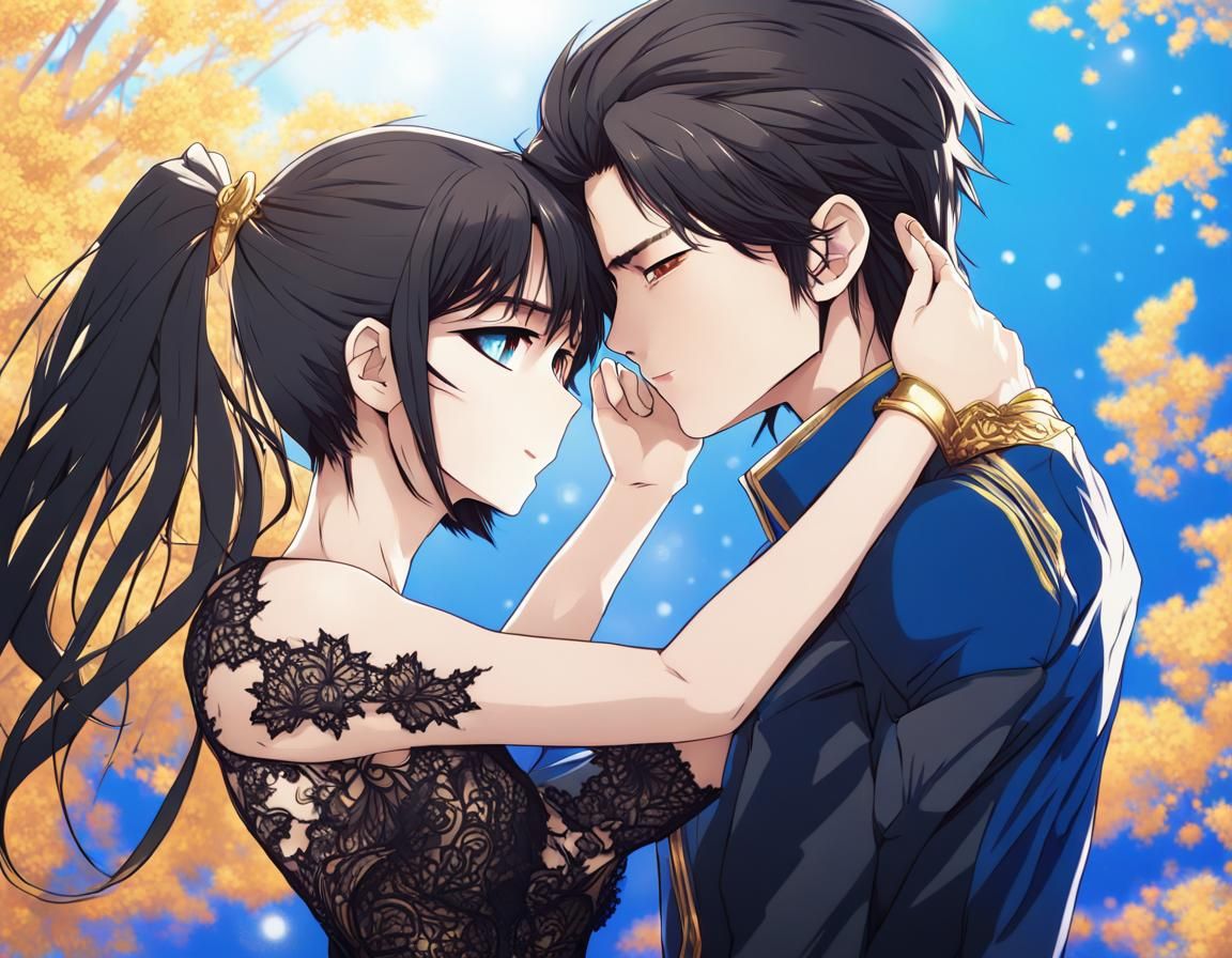 Anime Kiss: Mai Sakurajima in Japanese Manga Style