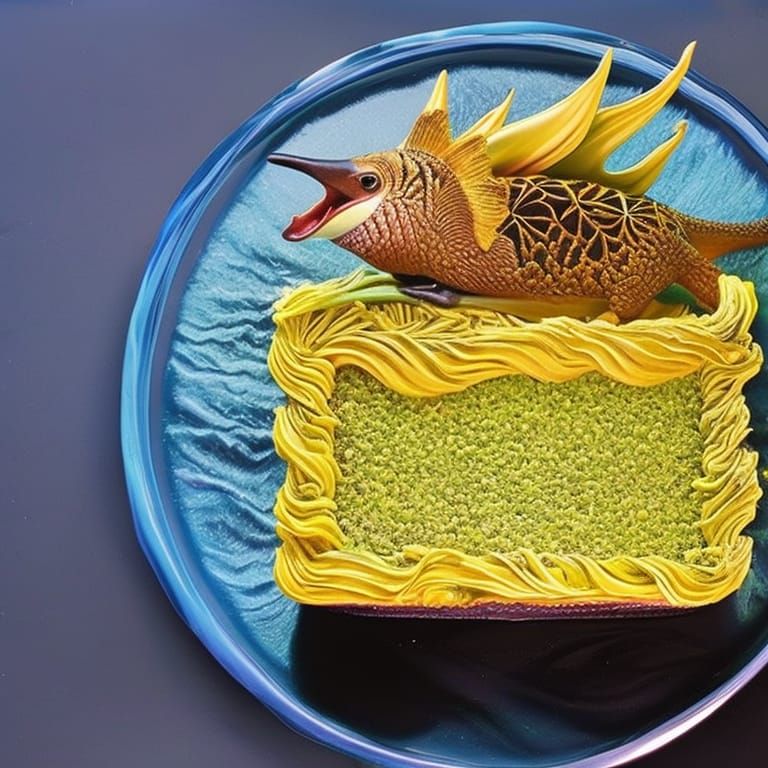 Surreal Still Life with Goose and Snake, Realistic Lighting