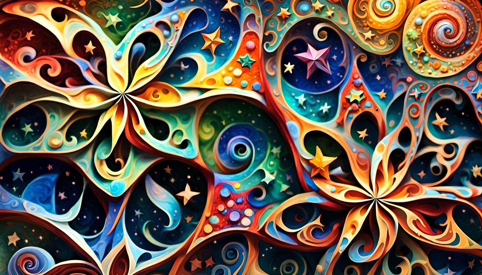 Iridescent Stars Dancing in a Cosmic Maelstrom