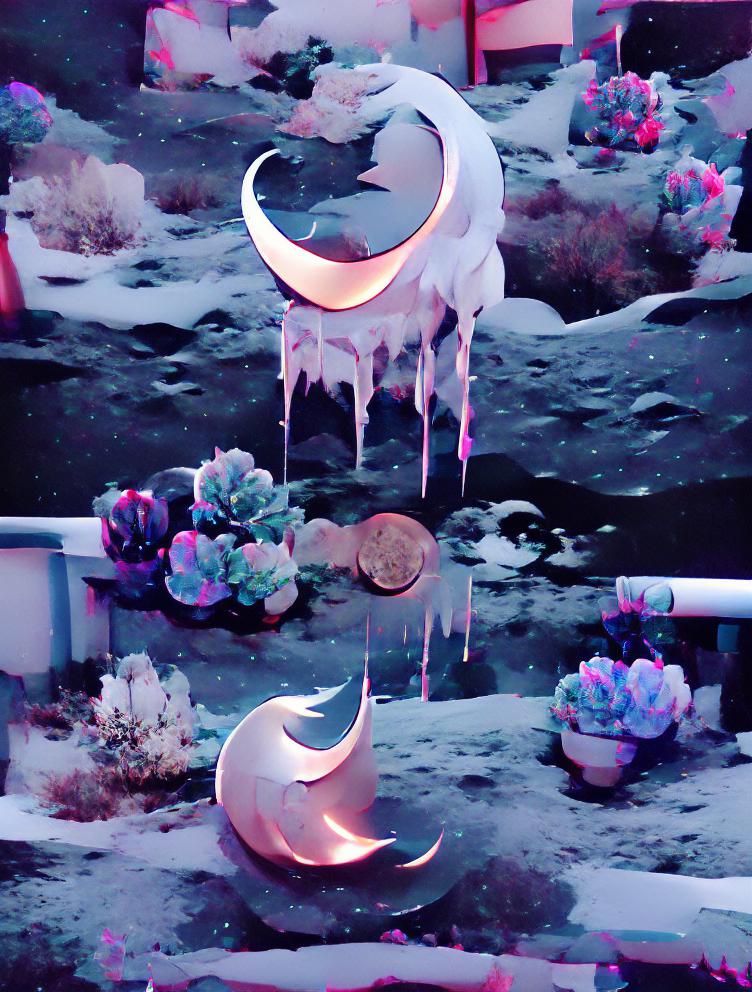 Surreal Melting Moon: An Unsettling Aesthetic