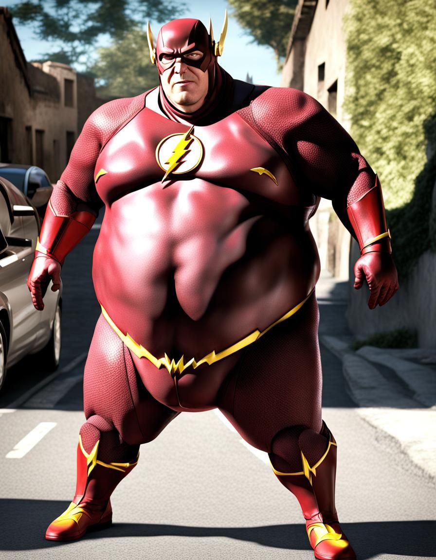 Morbidly Obese The Flash in CGI Style