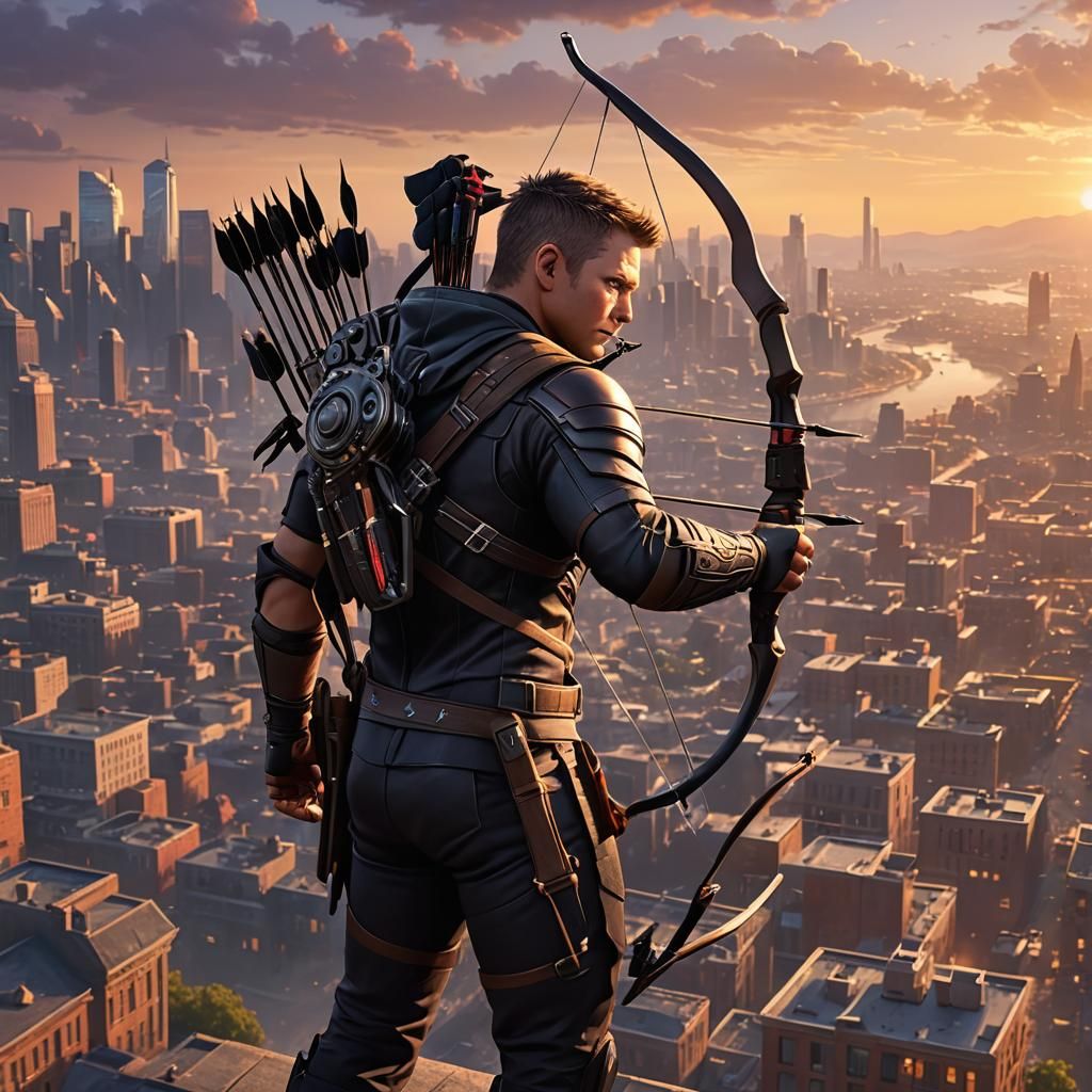 Hawkeye Concept Art: Cityscape View in 3D