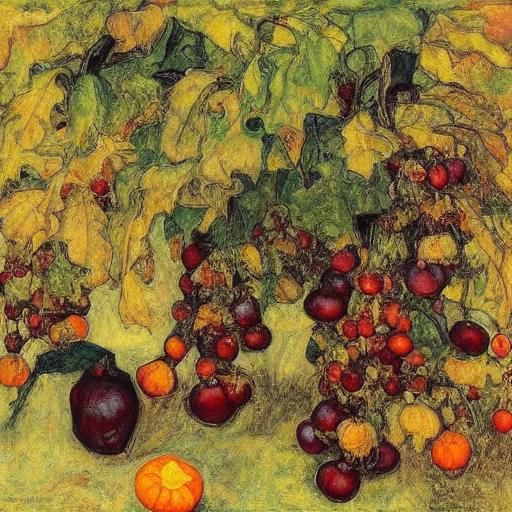 Halloween Still Life in Expressionist Realist Style