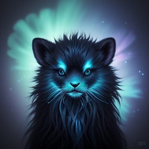 Ethereal Fleeceborn: Bioluminescent Portrait in Eerie Mystic...